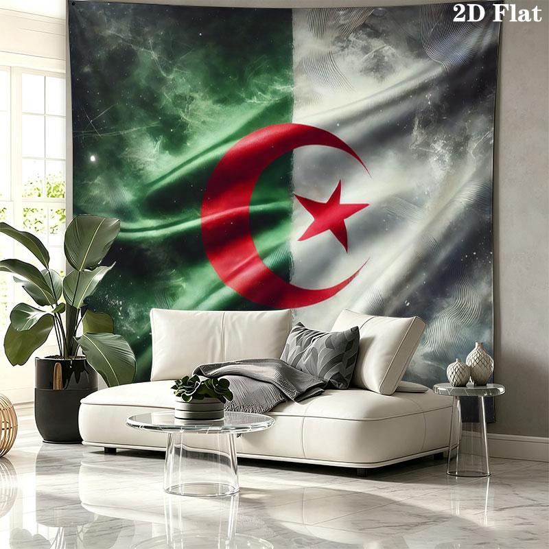 Algerien Nationalmannschaft Wandteppich Ästhetischer Wandbehang Bedruckter Stoffdecke Dekorative Wandteppiche für Schlafzimmer Wohnzimmer Heimdekoration