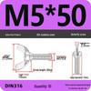 304 Stainless Steel Hand-Tightening Butterfly Weld Screws - Ram Horn M4 M5 M6 M8