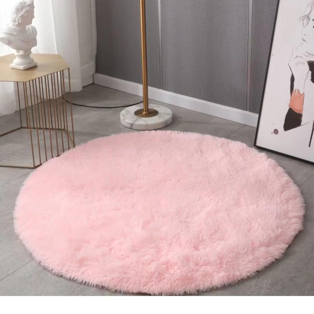 Super Soft Plush Round Rug Mat Fluffy White Carpets For Living Room Home Decor Bedroom Kid Room Decoration Salon Thick Pile Rug