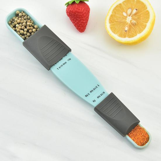 Hund Katz Futter Schaufel für Hund Katze Kaninchen Vogel Verstellbarer Haustier Futter Messbecher mit Skala Beidseitig Acht-Positionen Messlöffel Salz