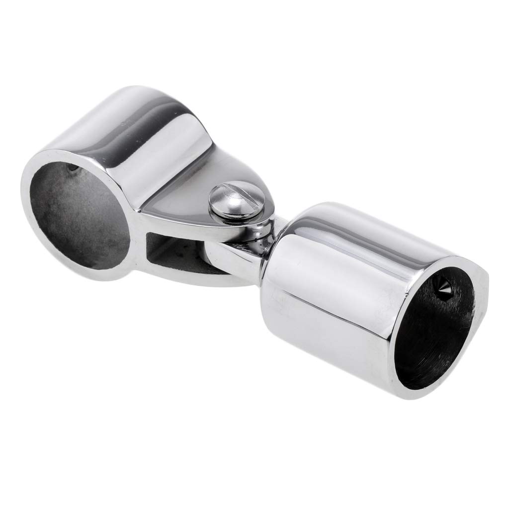 B Baosity Marine Boat Awning Handrail Fitting 1" (25mm) Elbow, 316 Stainless Steel Deck Hardware Silver