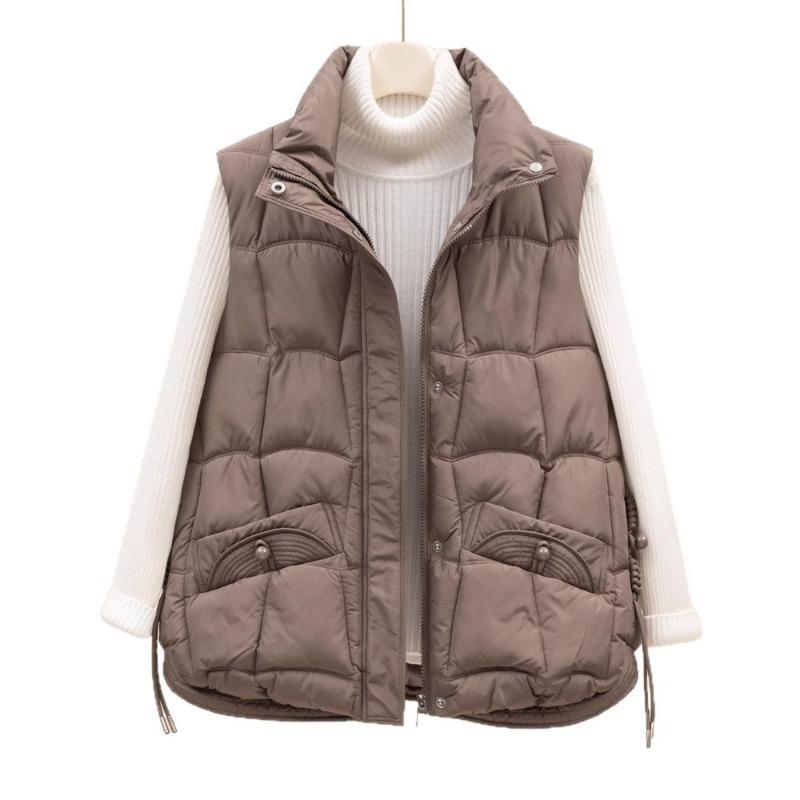 Cotton vest women's stand-up collar women's clothing autumn and winter new loose outer wear cotton clothing vest jacket cotton vest tide