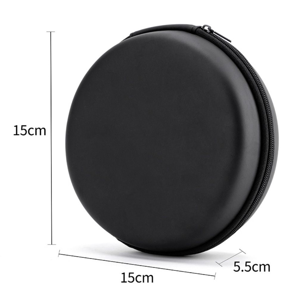 Durable Mini EVA Storage Box Black Portable Zipper Earphone Case Pouch Carrying Bag Digital Accessories