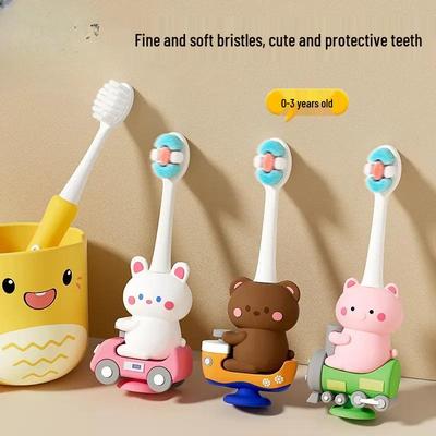 Children's Soft-Bristle Toothbrush for Teething Infants & Toddlers, Gum Protection, Cute Cartoon Design