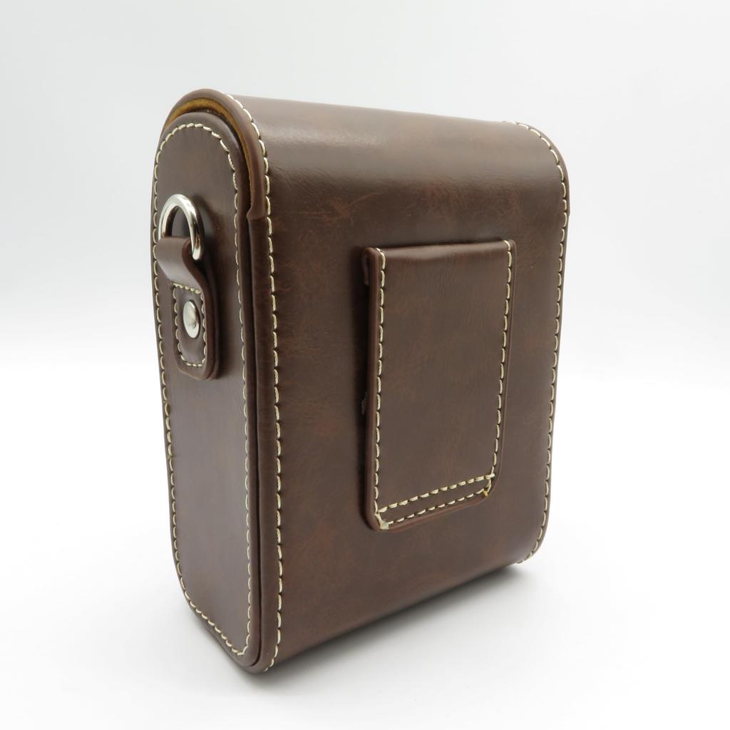 [No Brand] Synthetic Leather Digital Camera Case, Compatible with Panasonic TZ90, Storage and Protection Pouch (Dark Brown) [Parallel Import]