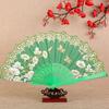 1pc Traditional Chinese Handheld Folding Fan, Vintage Oriental Style, Elegant Fan With Floral Pattern, For Wedding, Dance, Photography
