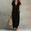 Summer Sleeveless Maxi Dress for Women Casual Deep V Neck Ruffle Long Dress Boho Beach Flowy Sundress with