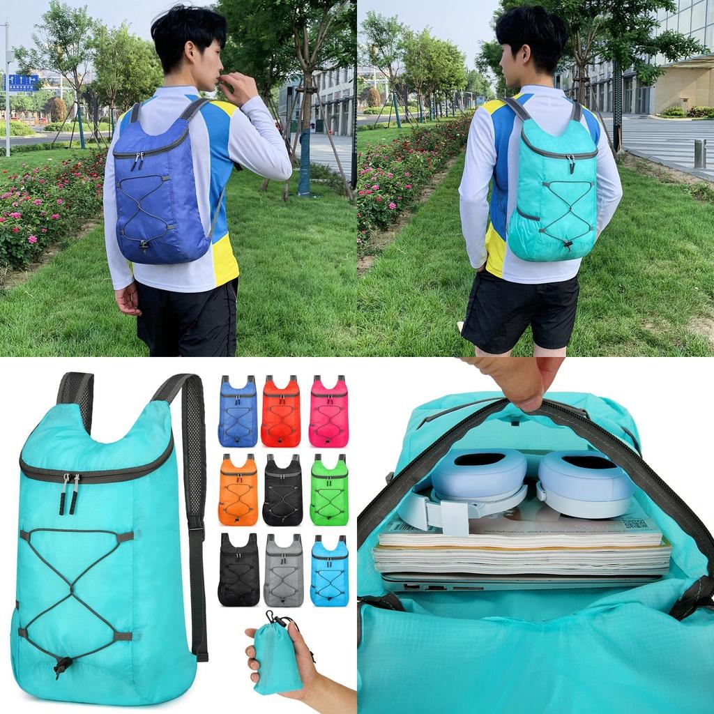 Lightweight Nylon Travel Backpack For Men And Women Foldable And Portable Ideal For Outdoor Activities