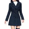 Women Wool Double Breasted Coat Elegant Long Sleeve Work  Fashion Jacket