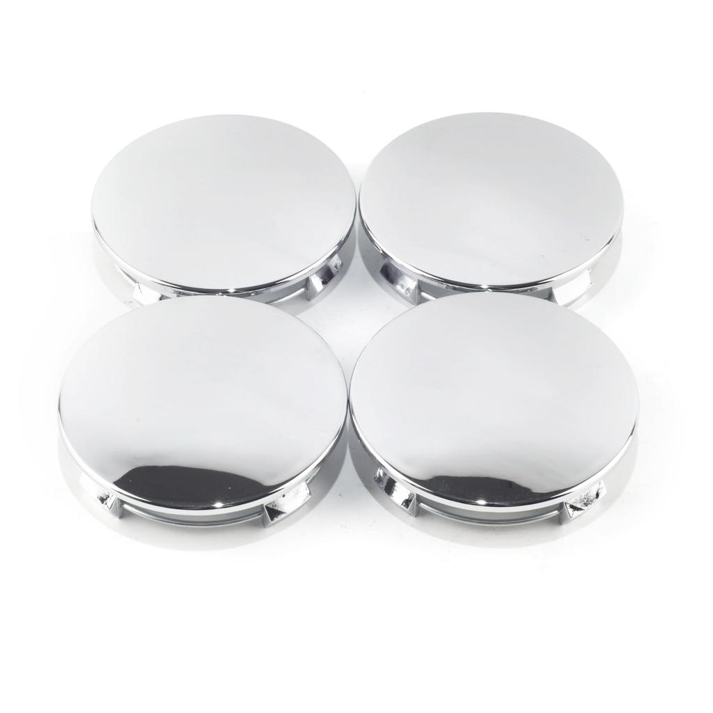 Kryty středů kol 83mm 74.3mm Sada 4 kusů Kryty středů kol Chromované poklice nábojů