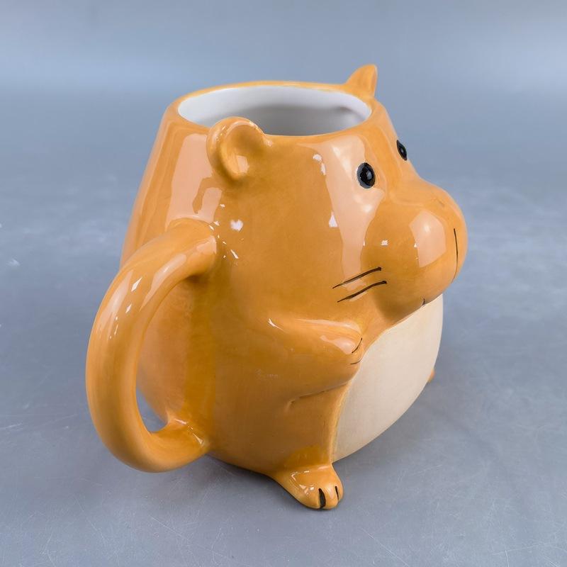 Capibara Ceramic Mug, Capybara Water Cup, Home Milk Hedgehog Breakfast Cup, Niche Design Coffee Cup