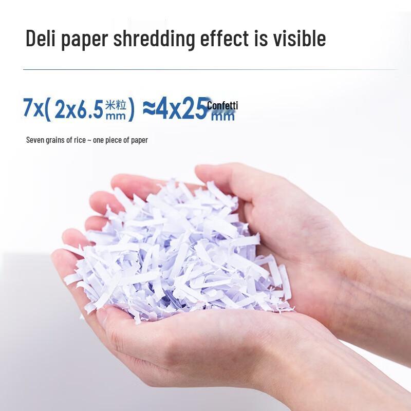 Deli P-4 Cross-Cut Mini Paper Shredder CN Plug (adapter Included)