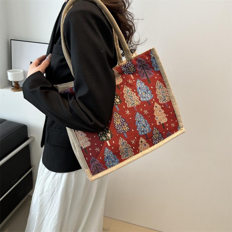 New Ins Japanese Canvas Bag Student Shoulder Bag Personalized Linen Handbag for Women Going Out Tote