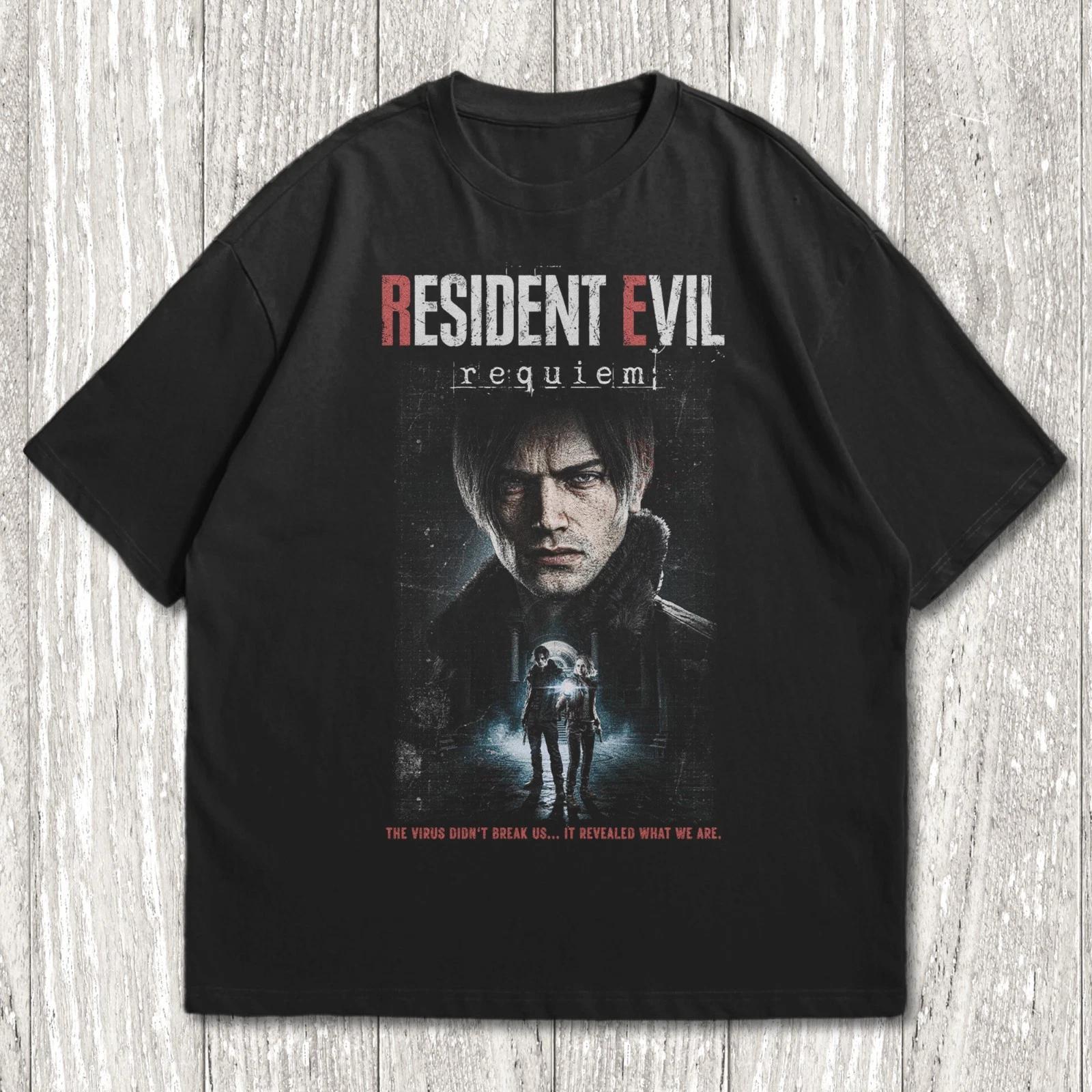 Resident Evil Requiem Shirt, Leon kennedy T-shirt, Horror Video Game Movie Shirt 2XL