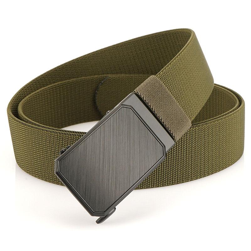 Neuer Pendlergürtel für Herren mit automatischer Schnalle aus Nylon, vielseitiger, dicker Doppelschichtgürtel für die Freizeit im Freien