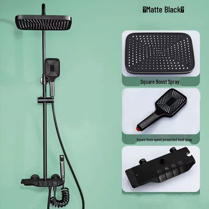 Shengbei Gunmetal Grey Pressurized Shower System