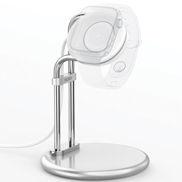 Stojak Do Apple Watch SODI SAW-300 Srebrny