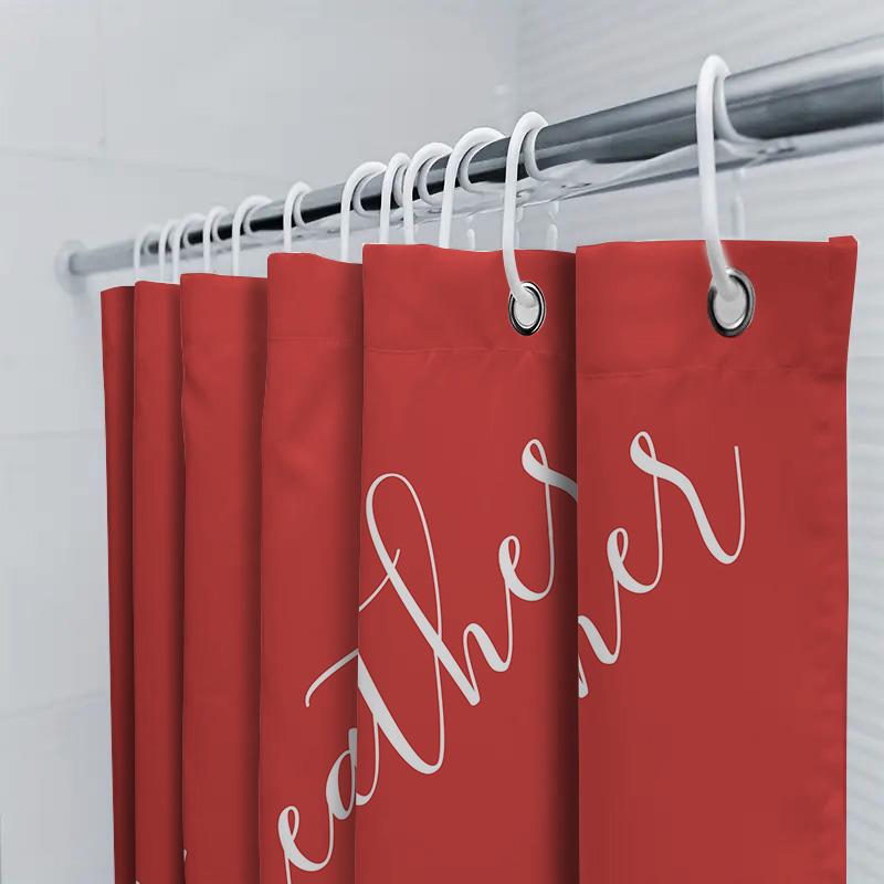 Unique Watercolor Bathroom Shower Curtain with Floral Pattern Decorations Pink Yellow Red White Black Design Fabric Waterproof f