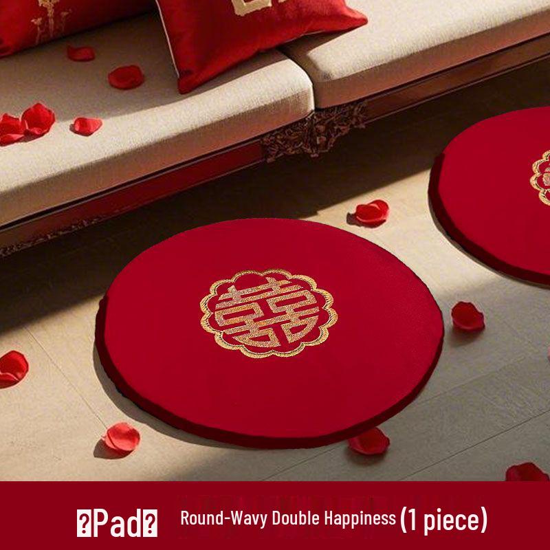 Chinese Wedding Toasting Cushion Set - Red Kneeling Pads for Bride s Festive Ceremony