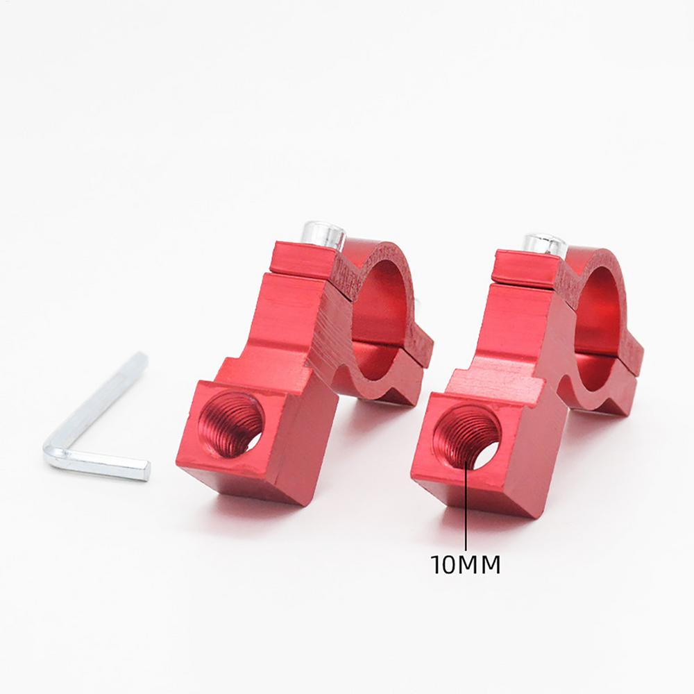 Motorradspiegelhalterung 2 Stück Aluminiumlegierung Universelle Halterung 8/10mm Lenker Rückspiegelhalter Für Radfahren Pendeln Fahren