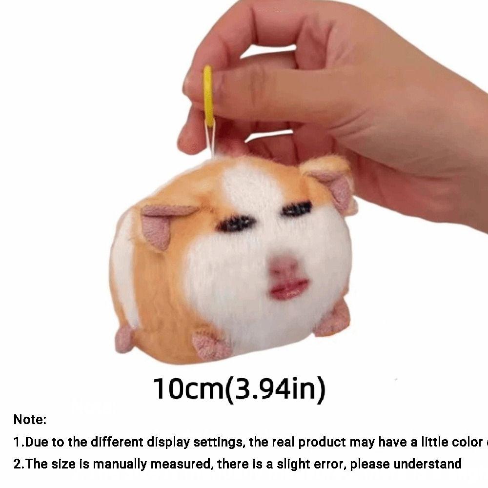 Adorable Creative Dutch Pig Pendant Vocal Cute Stuffed Animal Keyring Fluffy Kawaii Cartoon Pig Car Decoration