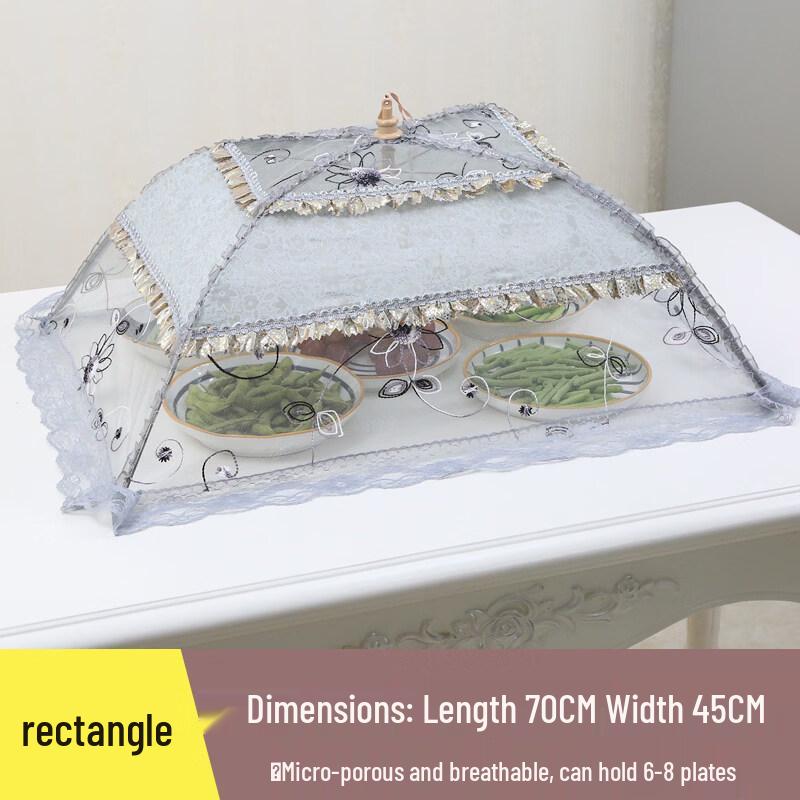 

Rectangular Hazy Grey Food Cover