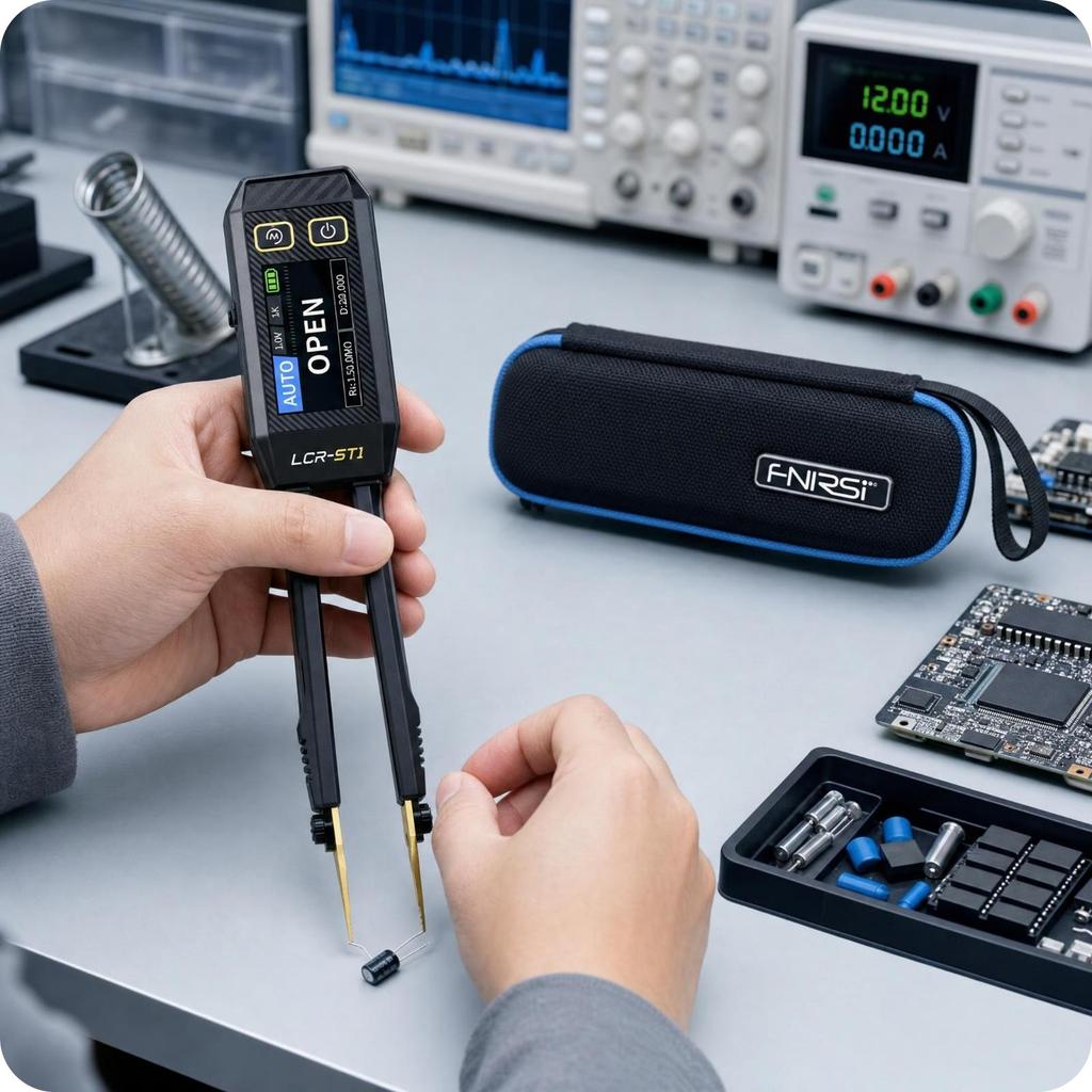 L/C/R Tweezer Tester Automatic Recognition Handheld Bridge Type C Charging Digital
