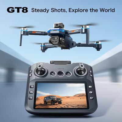 GT8 4K Professional Drone 8K Camera Aerial FPV Brushles Motor Avoiding Obstacle with Large Screen Remote Control Folding RC Dron