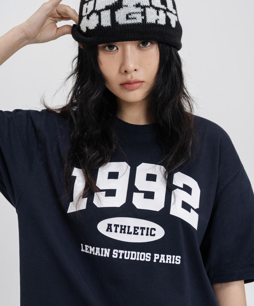 LEMAIN SECOND 1992 Arch Logo Oversized Short Sleeve T-Shirt [Navy] (Type B)
