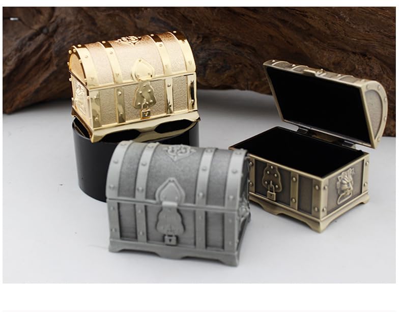 Treasure Chest Jewelry Box, Small, Gold (Pont du Monde)