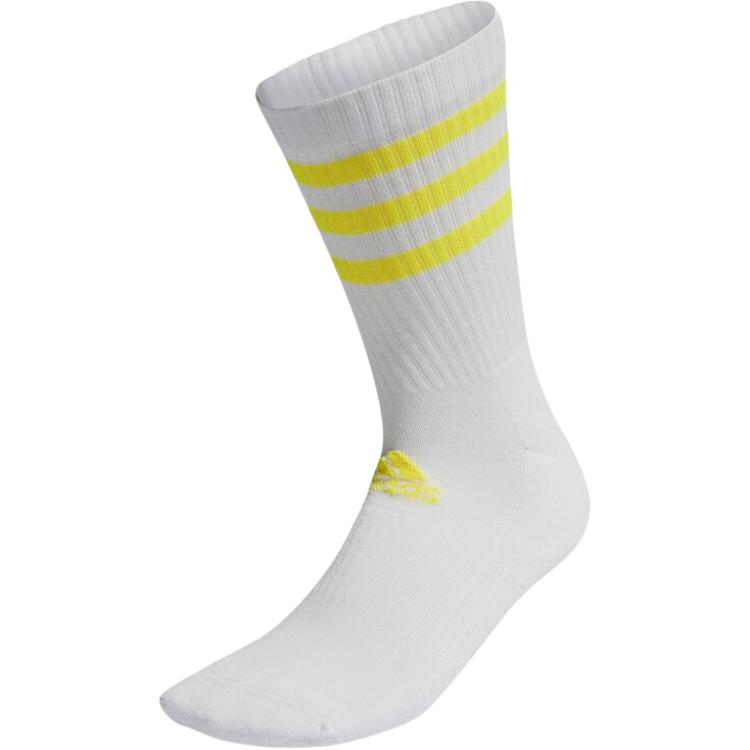 Adidas Knee High Socks Unisex 1 Pack White Yellow HM2583 M