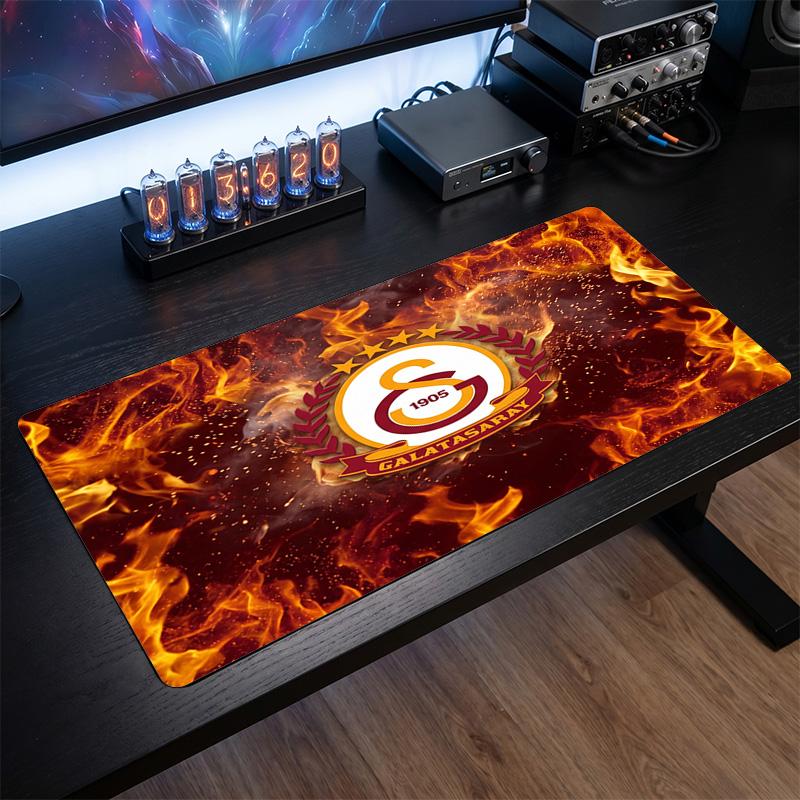Tappetino per Mouse con Motivo a Tema Galatasaray FC, Tappetino da Scrivania XXL per Gaming con Logo Calcistico, Tappetino Antiscivolo per Mouse del Computer