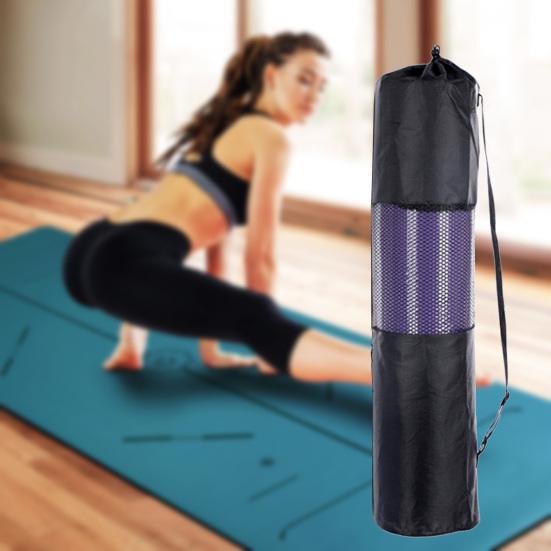 Yoga Pilates Mat Bag Adjustable Mesh Polyester Adjustable Strap Compressed Pouch