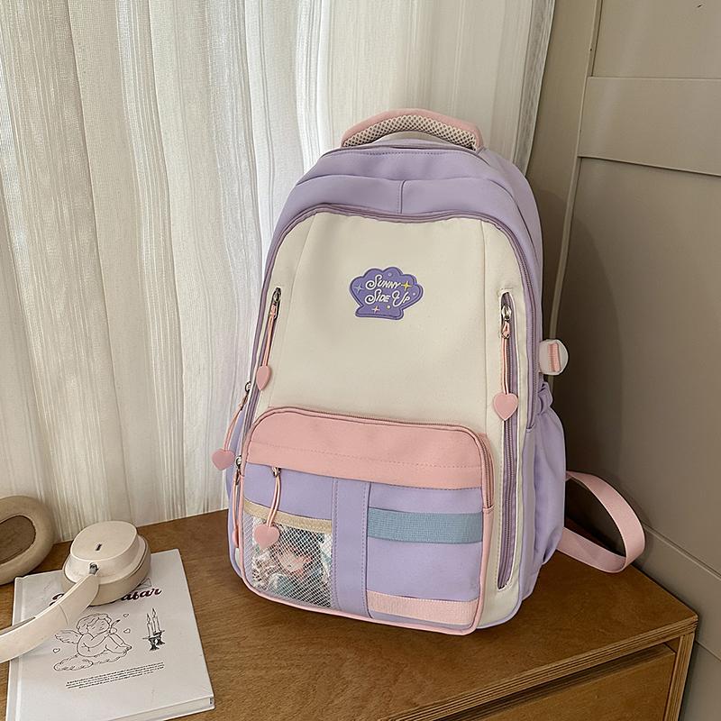 Sac à dos pour femmes léger cartable d'étudiant de lycée