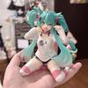 Modelo Hatsune Miku Menina Anime Figuras Orelha de Gato Posição Sentada Pijama de Manga Curta Figurinhas Decoração de Carro Boneca Brinquedos para Crianças Presente