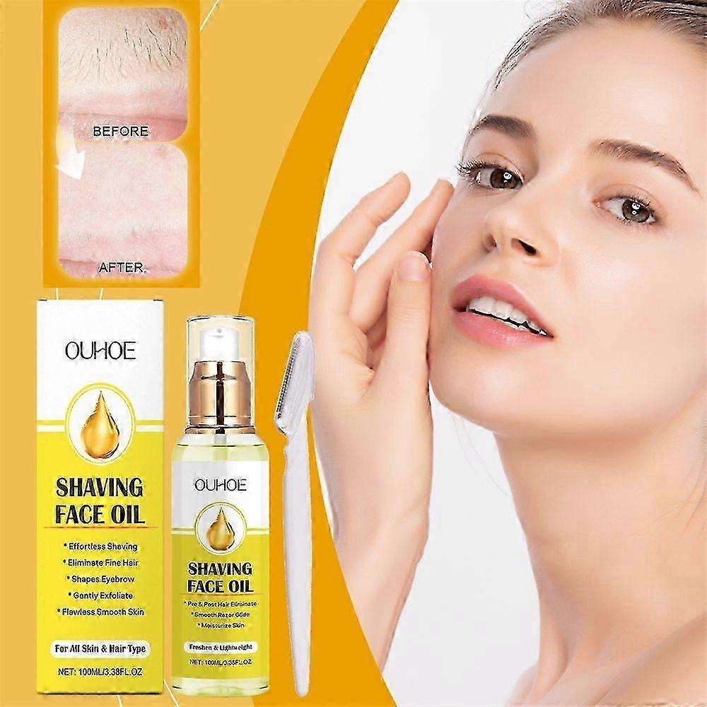1-3pcs 100ml Shaving Face Oil W/ Shaver, Shave Oil for Women, Softens Area Pre Shave & After Shave
