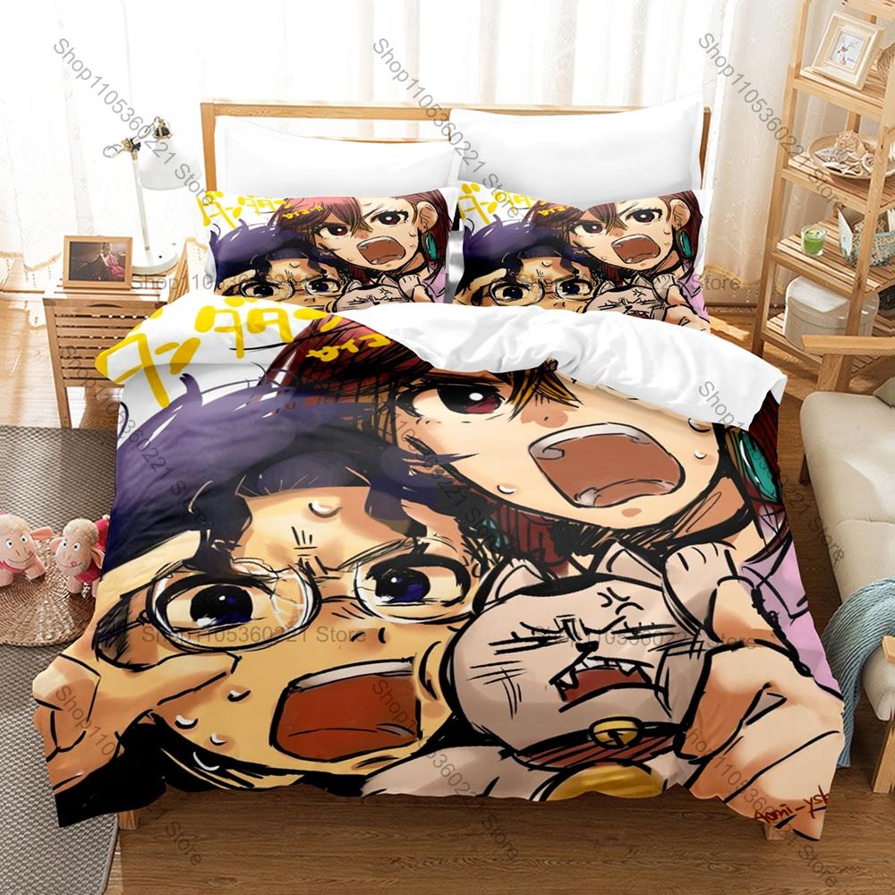 Cool Personality Dandadan Anime Bedding Set New 3D Print Duvet Cover Pillowcases Twin Full Queen King Size Soft Bed Linen