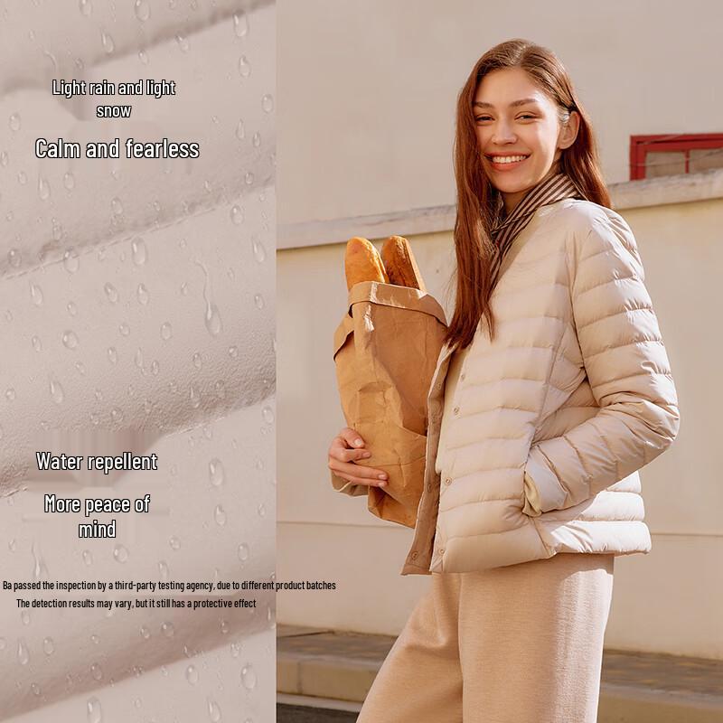 Tanboer Women's Lightweight Collarless Down Jacket