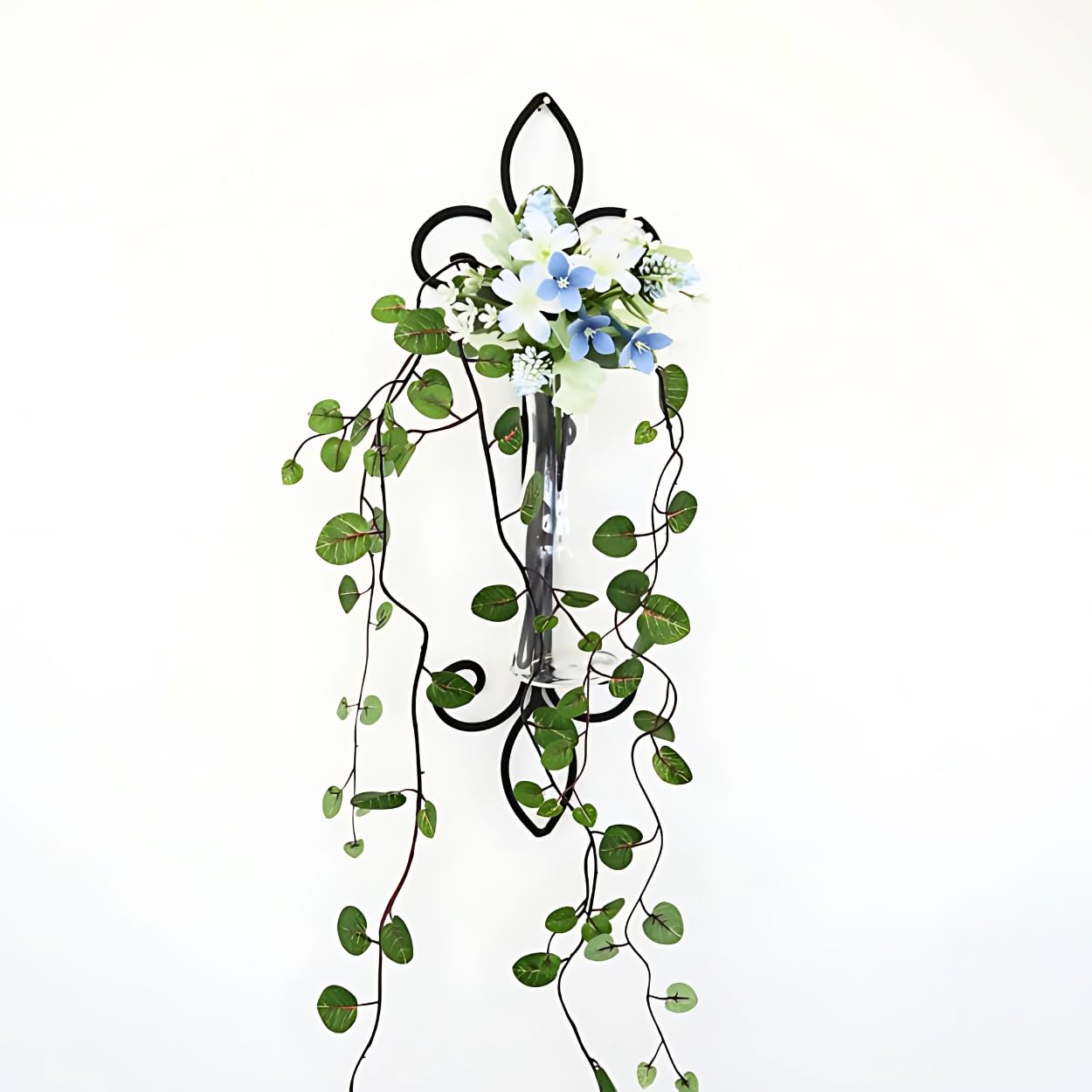 

Wall wall single flower wire artificial flower Nordic wall art [Kawabata Trading] decorations, hangings, vases, plants, glass, Nordic, stylish, sets, чёрный