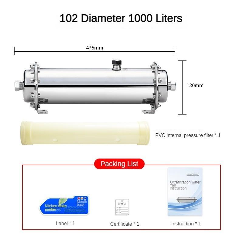 Ultrafiltration Direct Drinking Pure Water Machine Stainless Steel Water Purifier Household Rural Outdoor Tap Water Filter