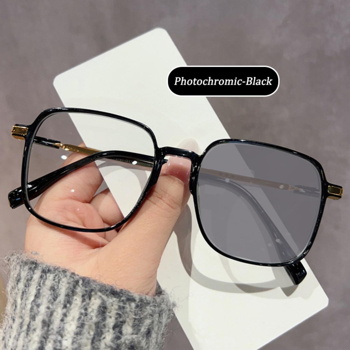 

Photochromic Sunglasses Anti Ultraviolet Transparent Frame Eyeglasses Fashion Korean Elegant Simple Eyewear Women