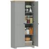 Kitchen Cupboard, 172cm Freestanding Storage Cabinet with Doors and Shelves, Grey