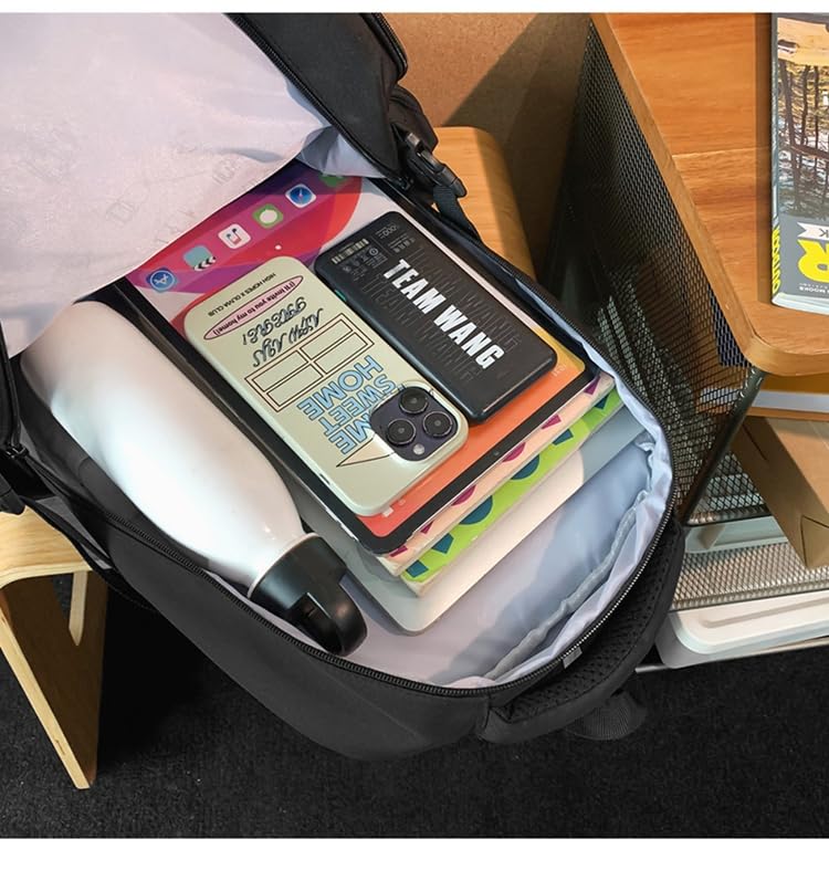 Korean Large High School Town Black [ZESU] Backpack, Women's, Capacity, School, Student, Rucksack, Student, Men's, Lightweight, Men's, Women's,