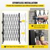 Single Folding Security Gate, 48" H X 71" W Folding Door Gate, Steel Accordion Security Gate, Flexible Expanding Security Gate, 360° Rolling Barricade