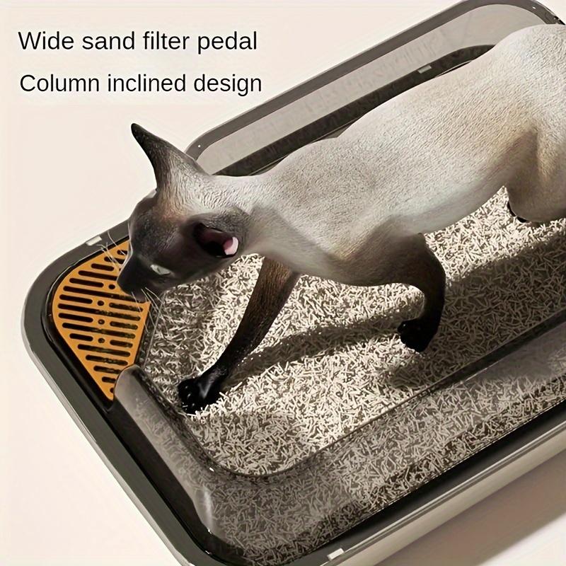 1pcs Set Large Cat Litter Box Semi-Enclosed Splash-Proof High-Sided Detachable Litter Scoop Sand Leakage Board Easy To Clean
