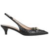 Horsebit Leather Cone Heel High Heels 5.5cm Women's Black 782407 AAEGJ 1000