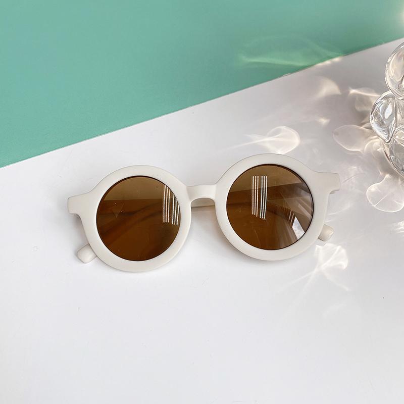 Boy Girl Cute Cartoon Bear Shape Fashion Round Sunglasses Children Vintage Sunglasses UV Protection Classic Kids Eyewear