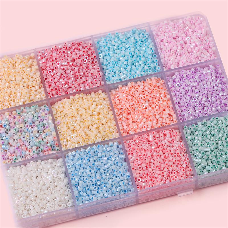 2-2.5mm High-Quality Imitation Porcelain Glass Seed Beads for Handmade Bracelets and Necklaces.