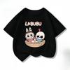 Sommer Søt Labubu Tegneserie Print Barn T-skjorte Kawaii Topp Barn Tee Gutter Jenter T-skjorte Morsomme Klær