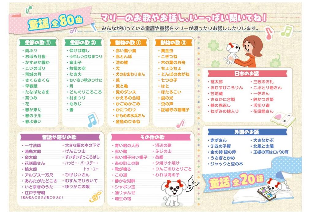 Healing Partner Who Loves Singing and Plush 24cm Long Marie, Talking, Toy,